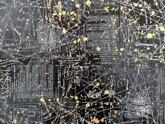  Modern Backgrounds Luster　CLOTH PATTERN / CHARCOAL
